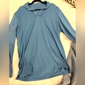 Mizzen and Main Wilson Long Sleeve Polo Turquoise XL